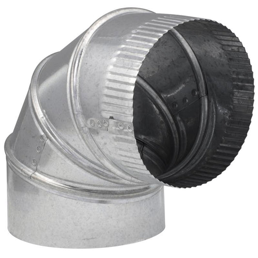 Imperial 6 in. D X 6 in. D Adjustable 90 deg Galvanized Steel Furnace Pipe Elbow