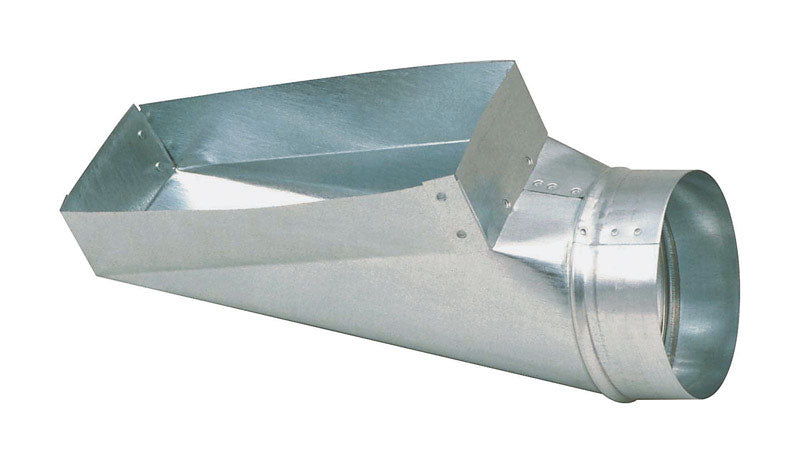 Imperial 10 in. H X 6 in. W Silver Galvanized Steel Straight Center End Boot