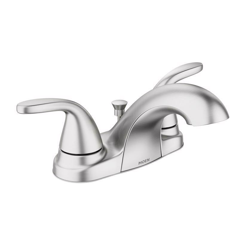 Moen Adler Brushed Nickel Contemporary Bathroom Faucet 4 in.