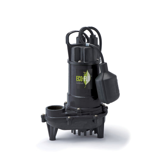 ECO-FLO 1/3 HP 3300 gph Cast Iron Tethered Float Switch AC Submersible Sump Pump 8 ftÂ³