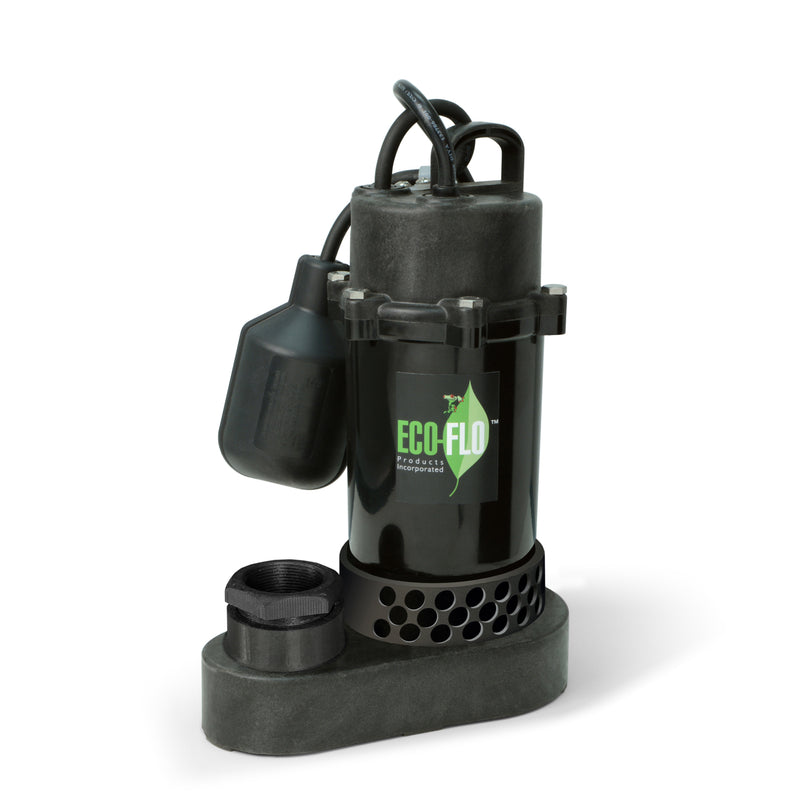 ECO-FLO 1/3 HP 3600 gph Thermoplastic Tethered Float Switch AC Submersible Sump Pump 8 ftÂ³