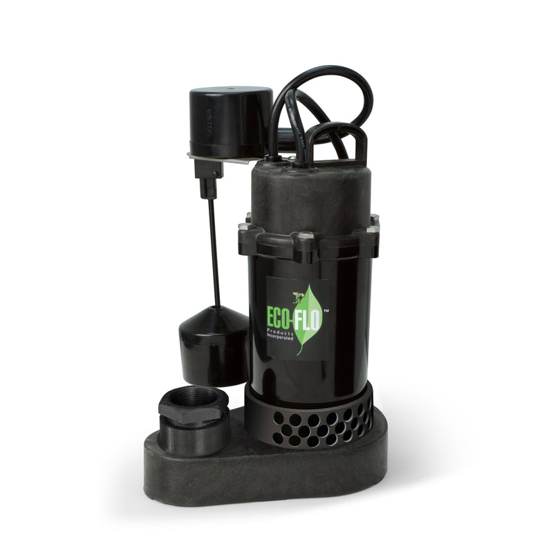 ECO-FLO 1/3 HP 3600 gph Thermoplastic Vertical Float Switch AC Submersible Sump Pump 8 ftÂ³