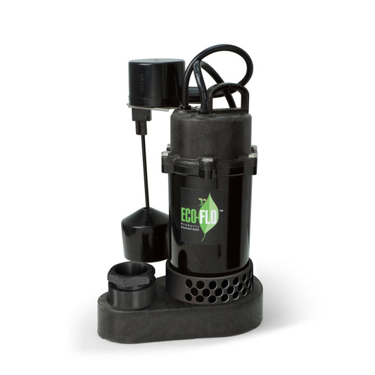ECO-FLO 1/3 HP 3600 gph Thermoplastic Vertical Float Switch AC Submersible Sump Pump 8 ftÂ³