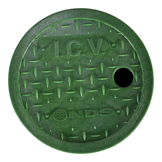 NDS IVC 6.125 in. W X 1.6 in. H Round Valve Box Cover Green