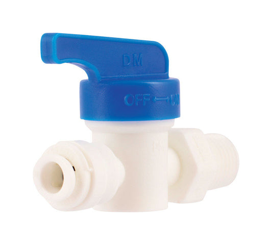 SharkBite 1/4 in. Push-Fit X 1/4 in. Push Polystyrene Straight Valve