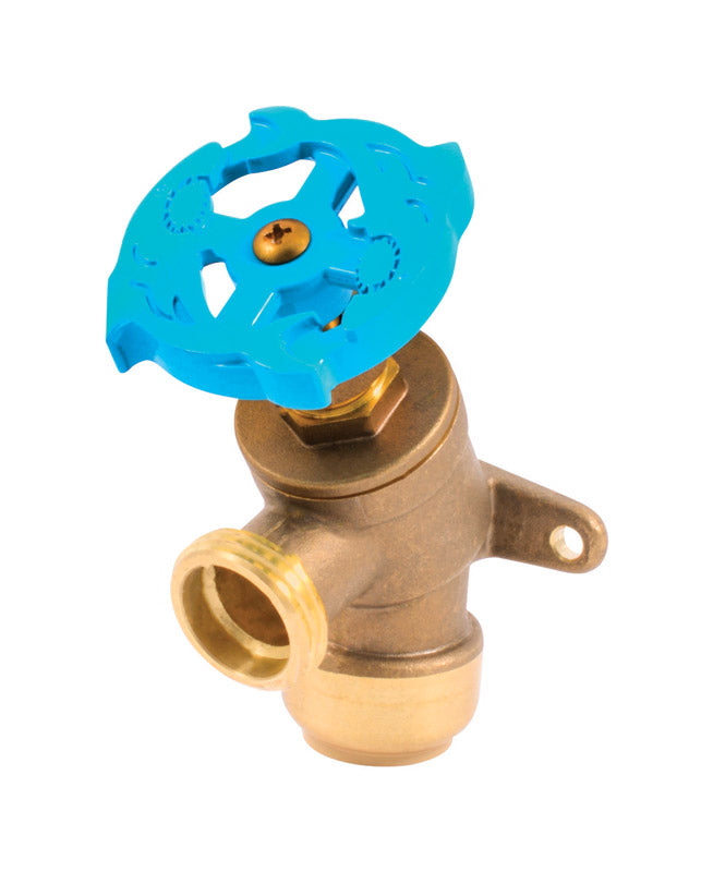 SharkBite Push to Connect 3/4 in. MHT X 3/4 in. D MHT Brass Garden Valve