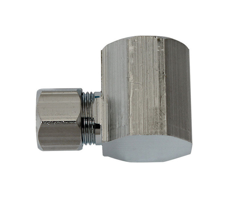 Plumb Pak 1/2 in. FIP Brass Chrome-Plated 3/8 in. Compression Angle Connector 1 pc