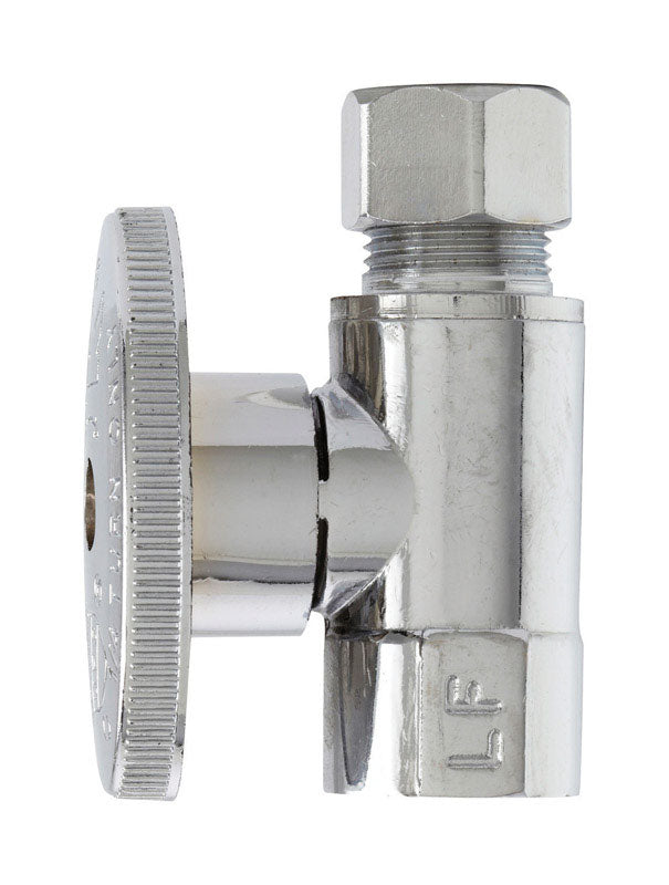 Plumb Pak 3/8 in. FIP X 3/8 in. Compression Brass Straight Valve