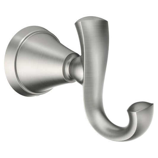 Moen Tiffin 2-5/8 in. L Brushed Nickel Robe Hook