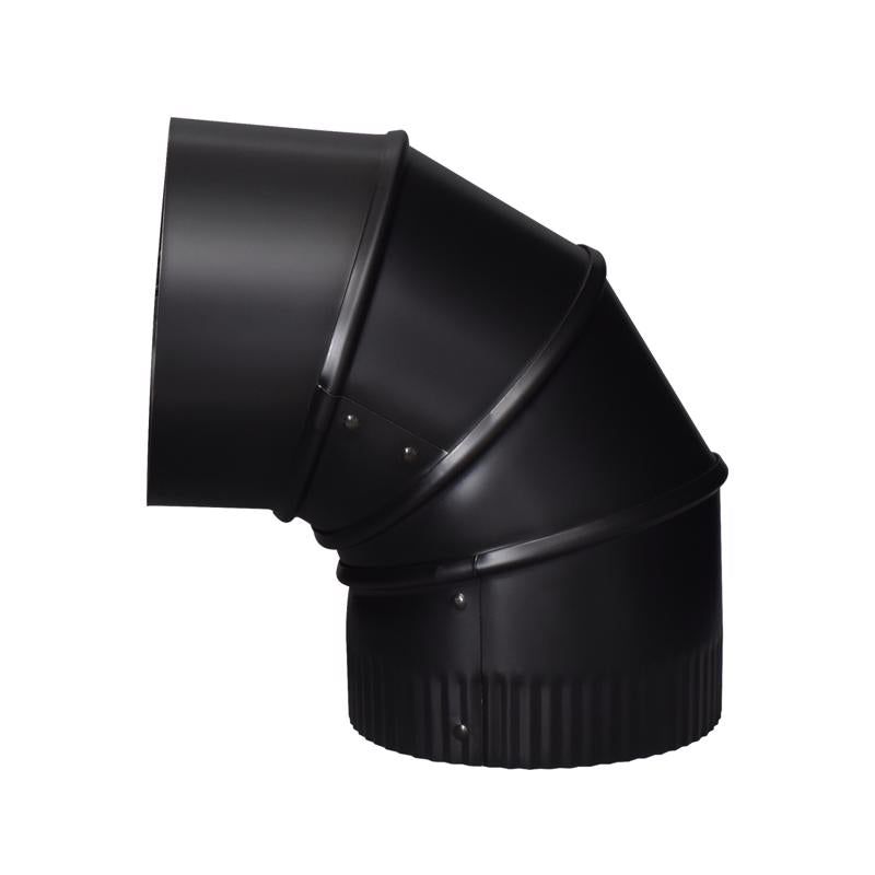 Imperial 5 in. D X 5 in. D Adjustable 90 deg Galvanized Steel Stove Pipe Elbow
