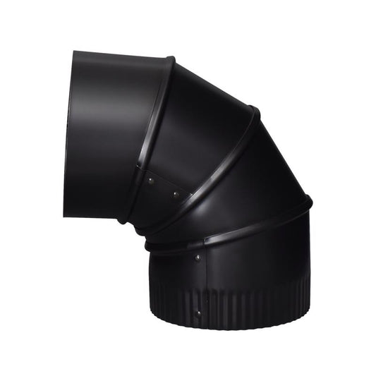 Imperial 5 in. D X 5 in. D Adjustable 90 deg Galvanized Steel Stove Pipe Elbow
