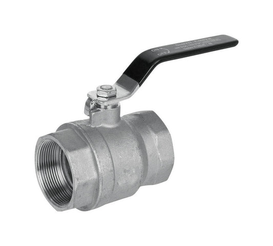 Smith-Cooper 1 in. Stainless Steel FIP Ball Valve Full Port Lever