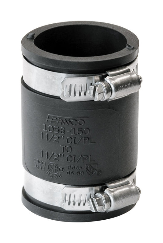 Fernco Schedule 40 1-1/2 in. Hub each X 1-1/2 in. D Hub PVC Flexible Coupling 1 pk