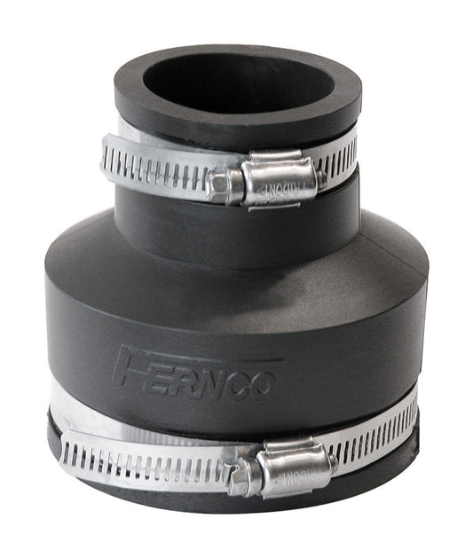 Fernco Schedule 40 3 in. Hub X 1-1/2 in. D Hub PVC Flexible Coupling 1 pk