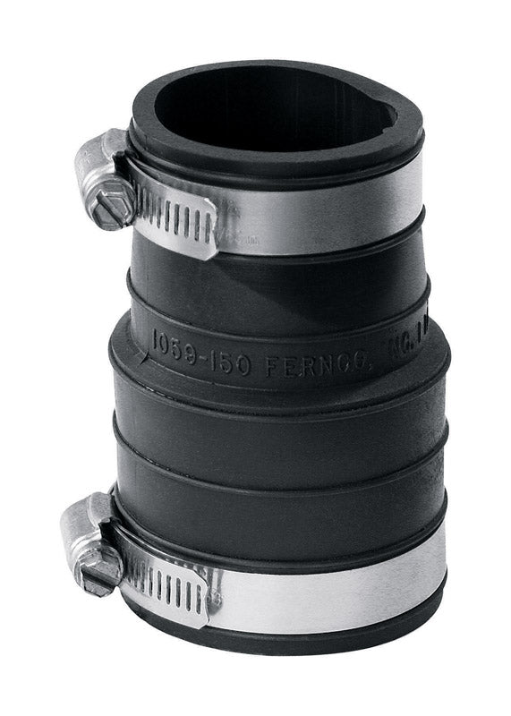 Fernco Schedule 40 1-1/2 in. Socket X 1-1/2 in. D Socket PVC 3 in. Flexible Coupling 1 pk