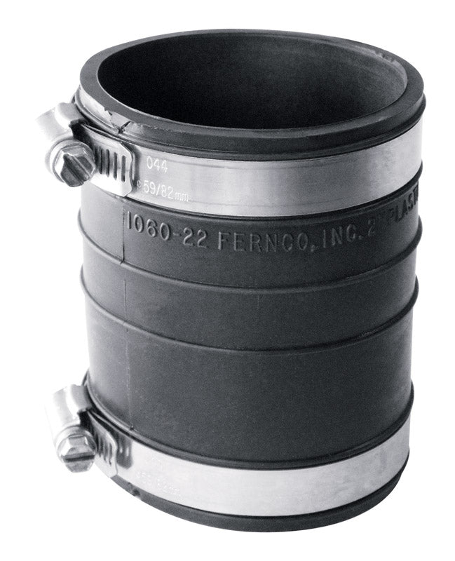 Fernco Schedule 40 2 in. Socket X 2 in. D Socket PVC Flexible Coupling 1 pk