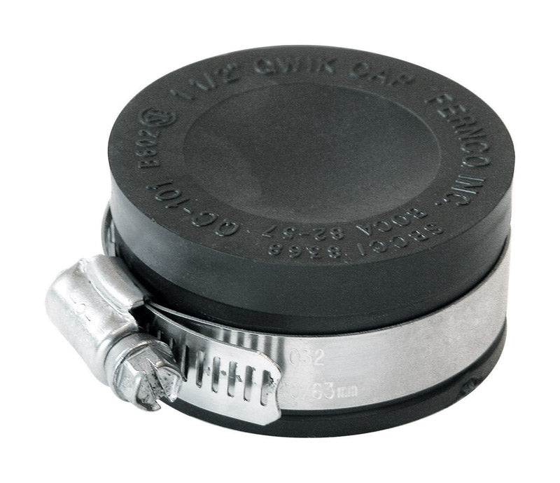 Fernco Schedule 40 1-1/2 in. Hub PVC 1-1/2 in. Drain Cap 1 pk