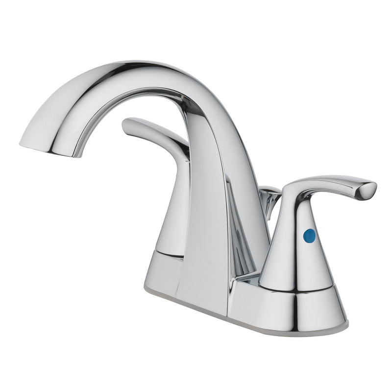 OakBrook Chrome Transitional Two-Handle Bathroom Sink Faucet 4 in.