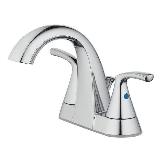 OakBrook Chrome Transitional Two-Handle Bathroom Sink Faucet 4 in.