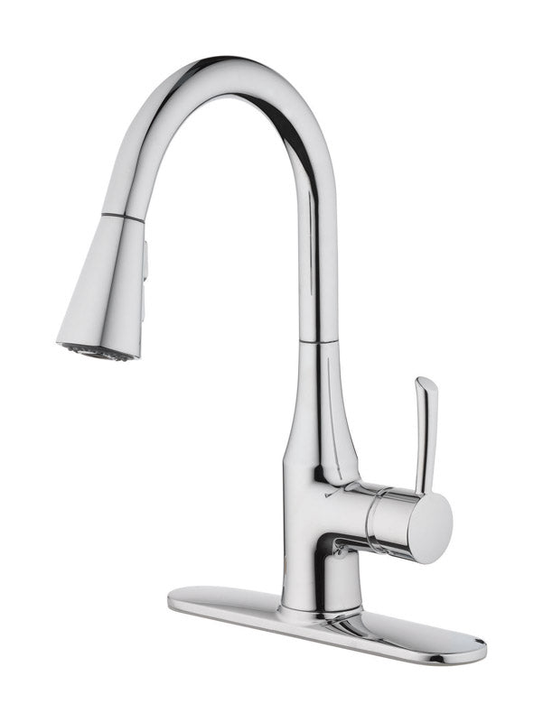 OakBrook One Handle Chrome Pulldown Kitchen Faucet