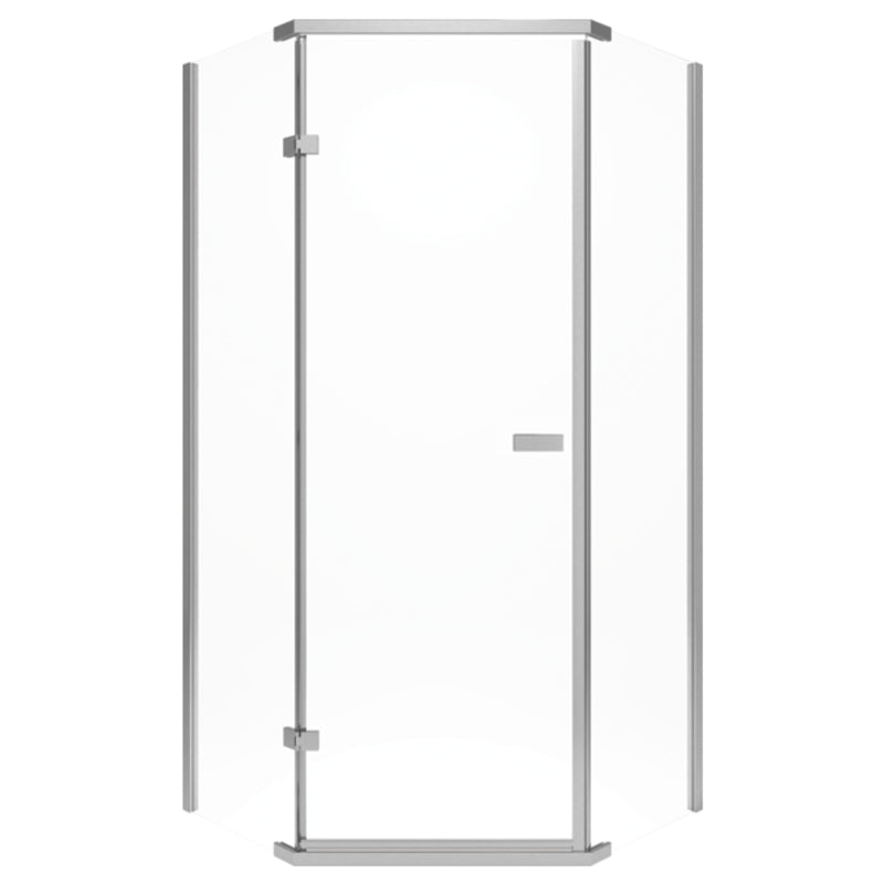 Delta 71-7/8 in. H X 35-7/8 in. W Stainless Steel Frameless Shower Door