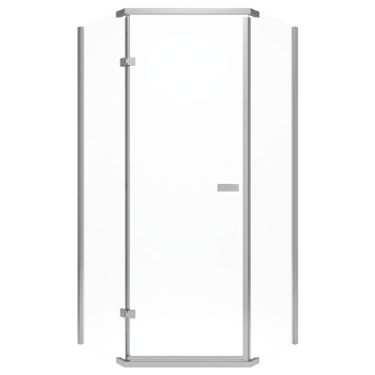 Delta 71-7/8 in. H X 35-7/8 in. W Stainless Steel Frameless Shower Door