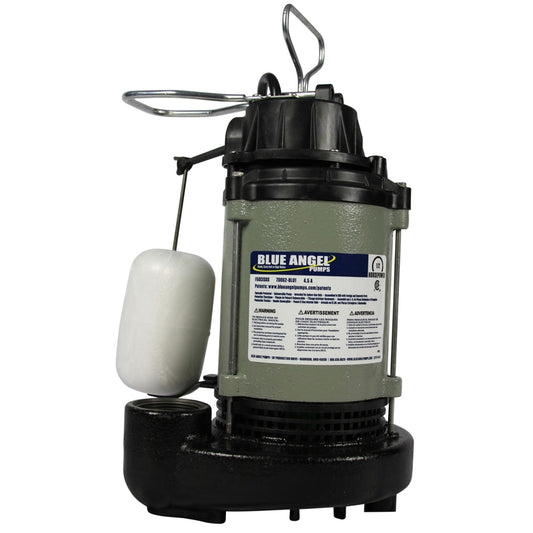 Wayne Blue Angel 1/2 HP 5,220 gph Cast Iron Vertical Float Switch AC Submersible Sump Pump 8 ftÂ³
