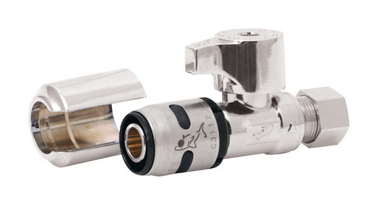 SharkBite EvoPEX 1/2 in. Push X 3/8 in. D Compression Brass Straight Stop