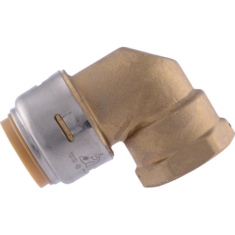 SharkBite Push to Connect 3/4 in. FNPT X 3/4 in. D FNPT Brass 90 Degree Elbow
