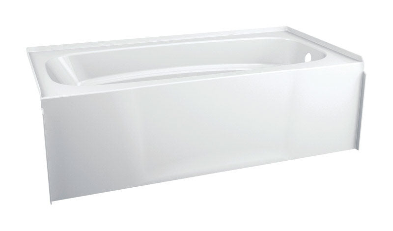 Delta Hycroft 18 in. H X 30 in. W X 60 in. L White Bathtub