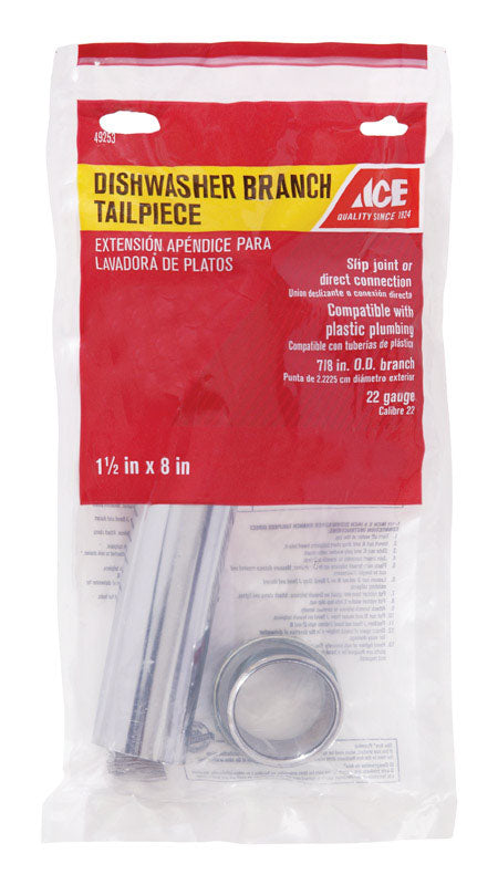 Ace 1-1/2 in. D X 8 in. L Brass Branch Tailpiece