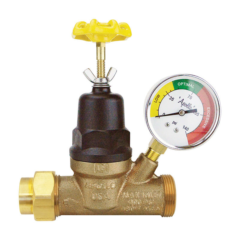 Apollo 3/4 in. FNPT Bronze Water Pressure Regulator with Gauge