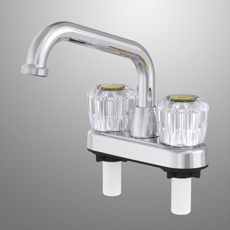 Home Plus Chrome Traditional Bathroom Faucet 4 in.