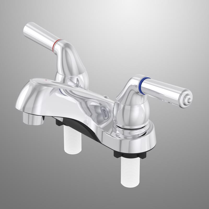 Home Plus Chrome Contemporary Centerset Bathroom Sink Faucet 4 in.