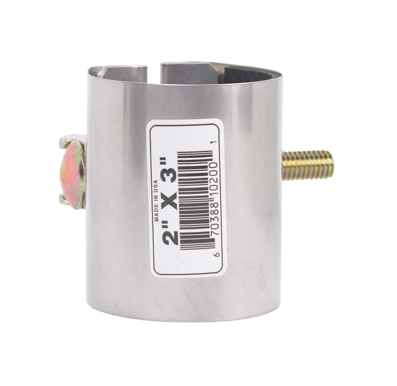 B&K 2 in. Galvanized 430 Stainless Steel Pipe Repair Clamp
