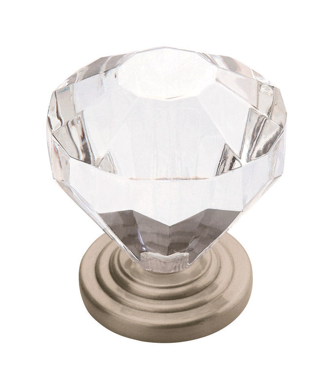 Amerock Traditional Classics Round Furniture Knob 1-1/4 in. D 1-1/5 in. Satin Nickel 5 pk