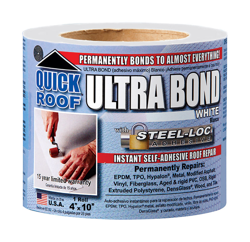 Quick Roof Ultra Bond 4 in. W X 10 ft. L Tape Self-Adhesive Roof Repair White