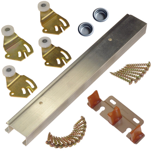 Johnson Hardware 2200 Aluminum By-Pass Door Hardware Set 1 pc