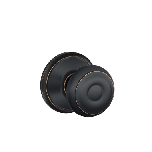 Schlage Georgian Classic Aged Bronze Passage Door Knob Right or Left Handed