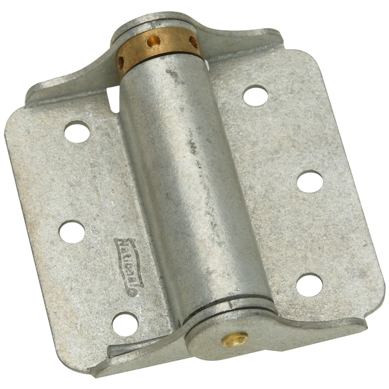 National Hardware 3 in. L Galvanized Silver Steel Spring Hinge 2 pk