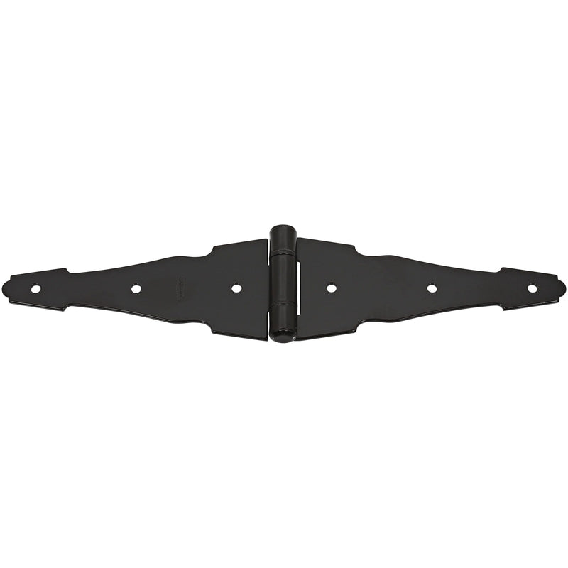 National Hardware 6 in. L Galvanized Black Steel Ornamental Strap Hinge 2 pk