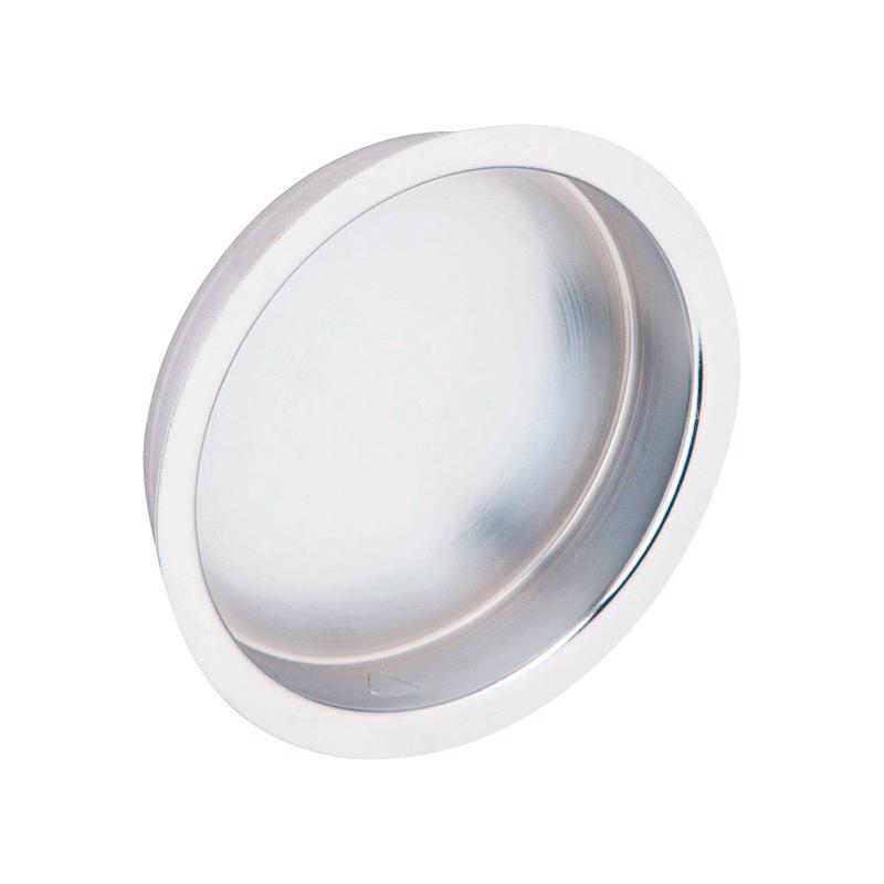 Ives 2-7/16 in. L Bright Chrome Brass Flush Mortise Finger Pull