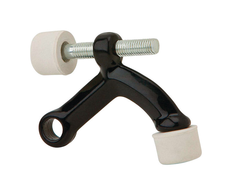 Ives 0.6 in. W X 3 in. L Aluminum Black Hinge Pin Door Stop Mounts to door