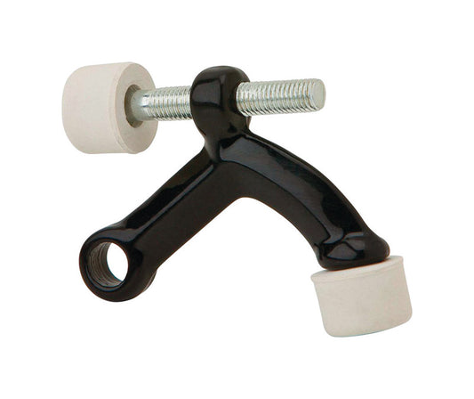 Ives 0.6 in. W X 3 in. L Aluminum Black Hinge Pin Door Stop Mounts to door