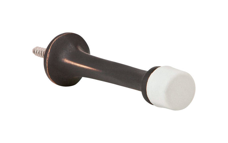 Ives 3-3/16 in. W X 7/8 in. L Aluminum Oil Rubbed Bronze Black Door Stop Mounts to wall