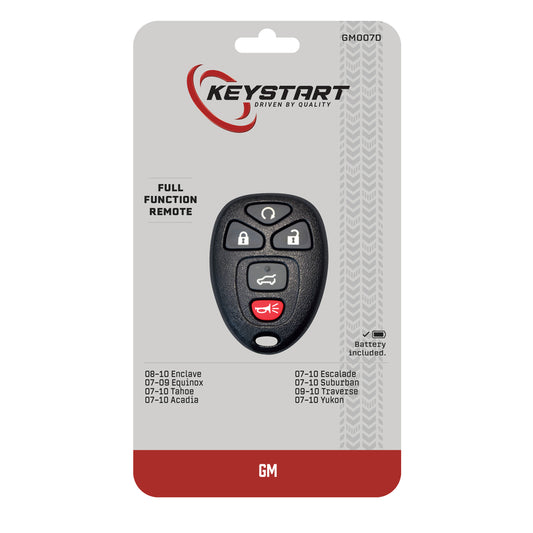 KeyStart GM007 Self Programmable Remote Automotive Remote HD Key Remote Only Double For General Moto