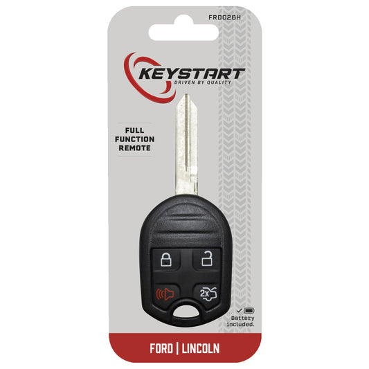 KeyStart FRD026 Advanced Security Automotive Remote HD Key Traditional Blade Double For Ford Lincoln
