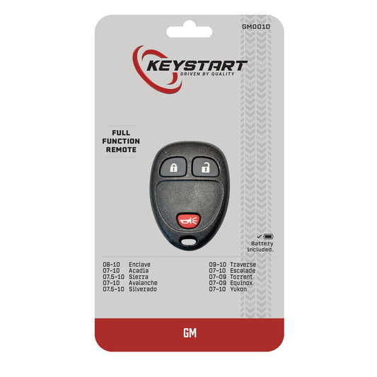 KeyStart GM001 Self Programmable Remote Automotive Remote HD Key Remote Only Double For General Moto