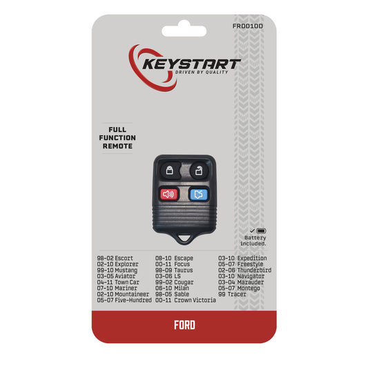 KeyStart FRD010 Self Programmable Remote Automotive Remote HD Key Remote Only Double For Ford Lincol