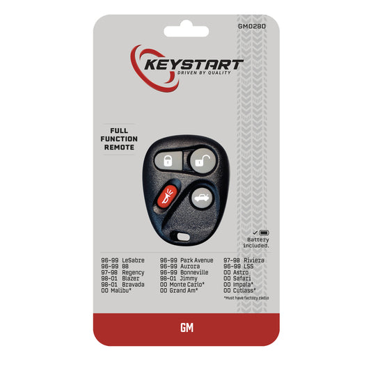 KeyStart GM028 Self Programmable Remote Automotive Remote HD Key Remote Only Double For General Moto